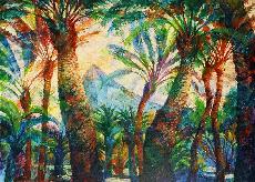 Paintings - Palm Trees, Gibraltar